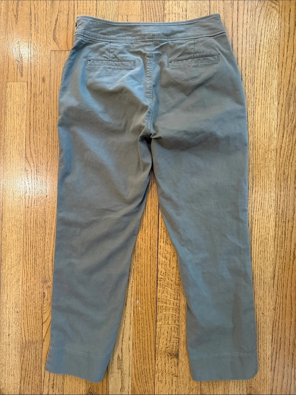 Kate Spade Olive Green Ruffle Pocket Crop Pants Size 4